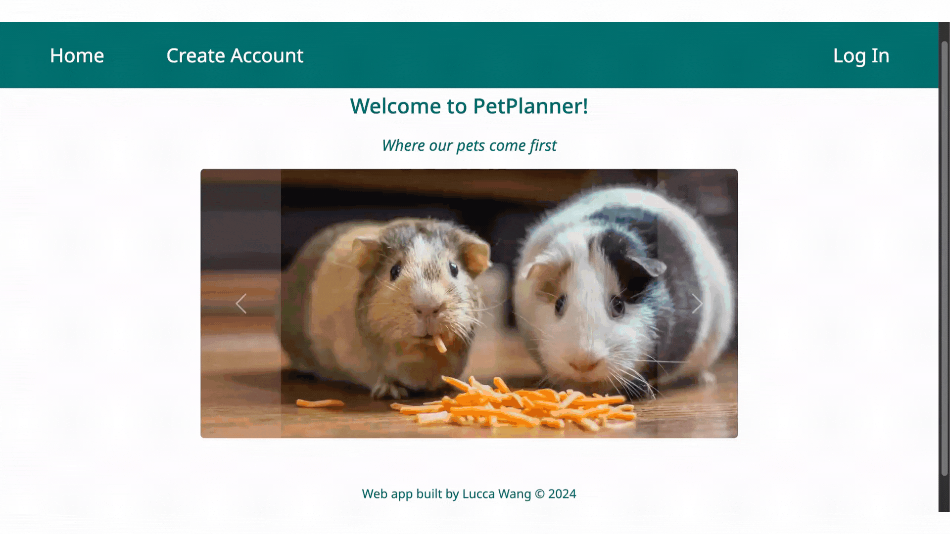 README on GitHub PetPlanner © Lucca Wang 2024